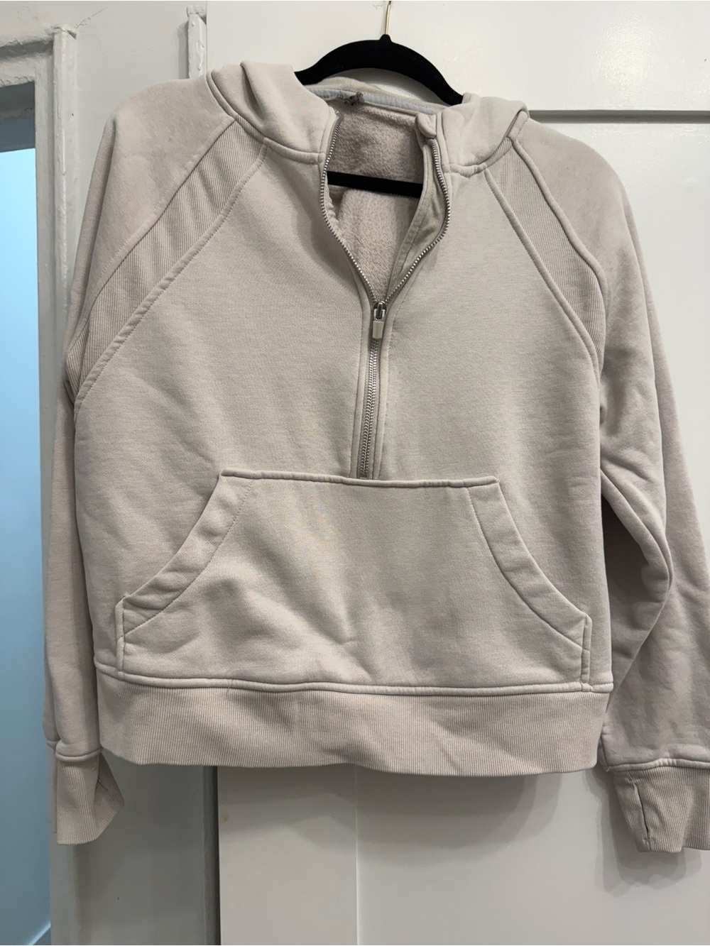 Danskin Neutral Cream Half-Zip Hoodie